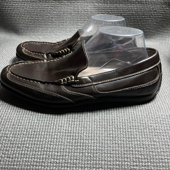 Nunn Bush Driving Loafers Comfort Shoes Mens 9M Brown Leather Slip On‎ Moc Toe - Picture 1 of 9